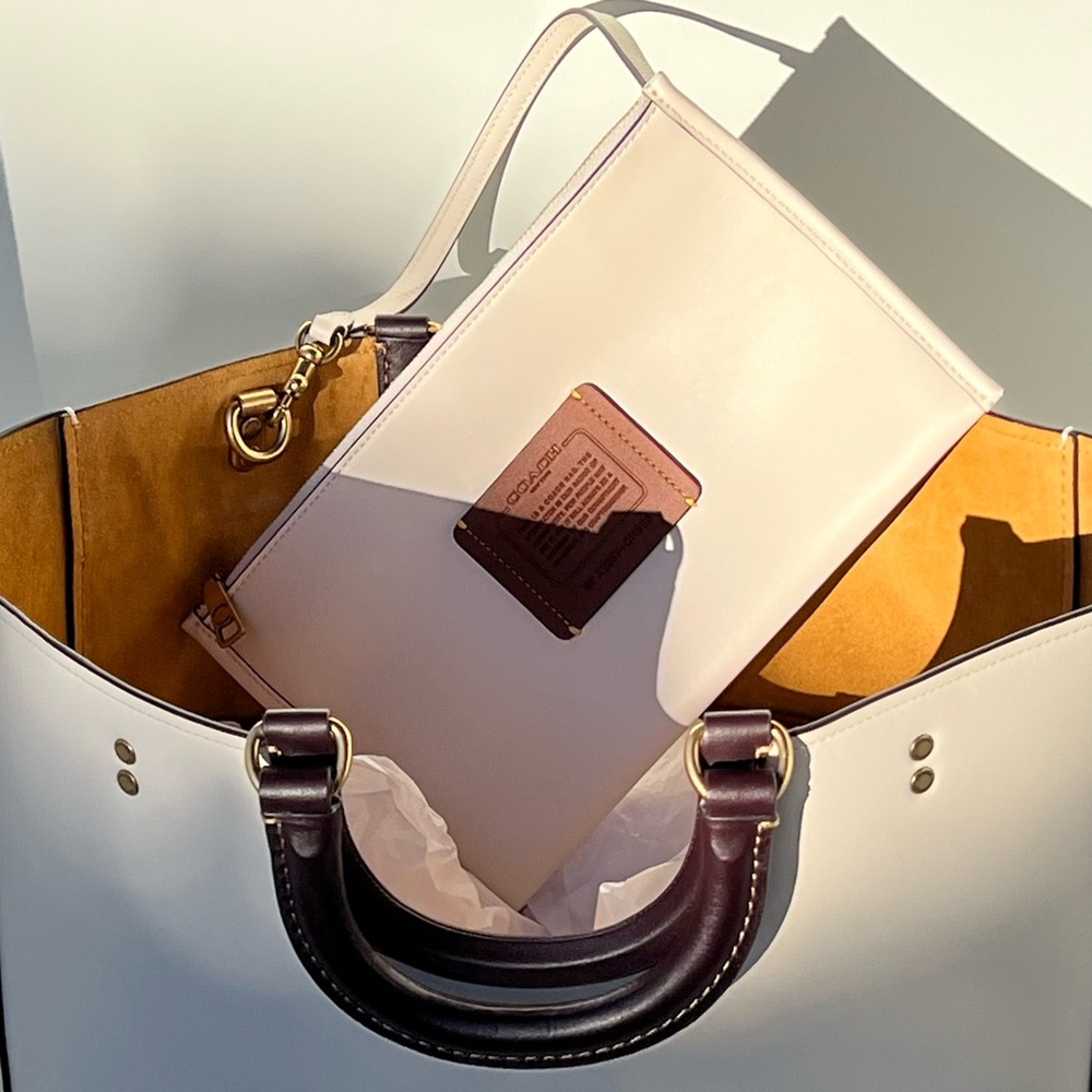 Coach Rae Tote Bag In Colorblock - Picture 6 of 14